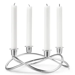 Georg Jensen Season ljushållare, spegelpolerat stål