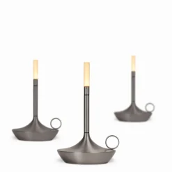 Graypants Wick S bordslampa, batteridriven, grafit