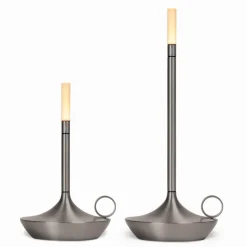 Graypants Wick S bordslampa, batteridriven, grafit