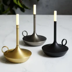 Graypants Wick S bordslampa, batteridriven, grafit