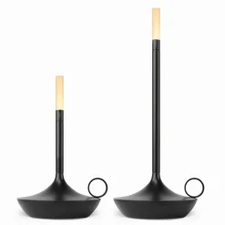 Graypants Wick S bärbar bordslampa, svart