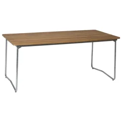 Grythyttan Stålmöbler Bord B31, 170 x 92 cm, galvaniserat stål - teak