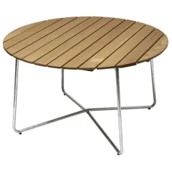 Grythyttan Stålmöbler Bord 9A, 120 cm, galvaniserat stål - oljad ek