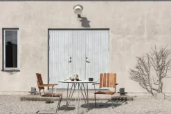 Grythyttan Stålmöbler Fåtölj A2, galvaniserat stål - oljad ek