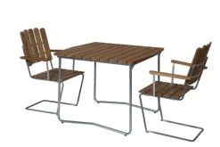 Grythyttan Stålmöbler Fåtölj A2, galvaniserat stål - teak