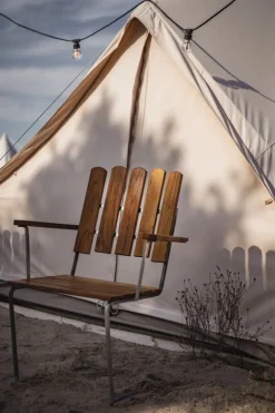 Grythyttan Stålmöbler Fåtölj A2, galvaniserat stål - teak