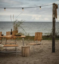 Grythyttan Stålmöbler Fåtölj A2, galvaniserat stål - teak