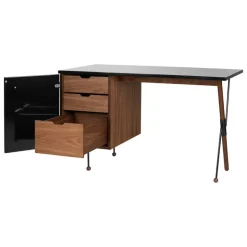 GUBI 62 Desk, valnöt - svart