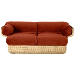 GUBI Basket soffa, 2-sits, rotting - Belsuede Special FR 133