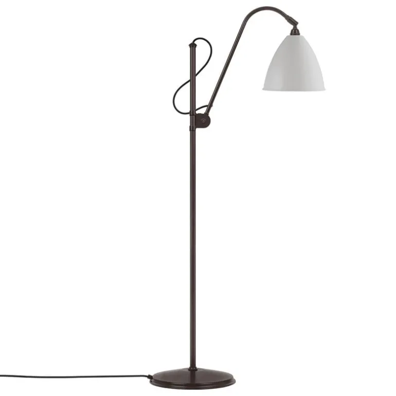 GUBI Bestlite BL3 golvlampa, M, svart mässing - vit