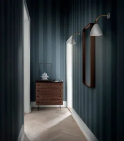 GUBI Bestlite BL7 vägglampa, krom - halvmatt svart