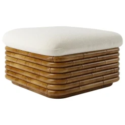 GUBI Bohemian 72 fotpall, rotting - Diagonal Boucle 007