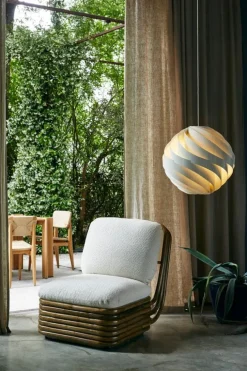 GUBI Bohemian 72 loungefåtölj, rotting - Diagonal Boucle 007