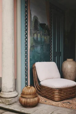 GUBI Bohemian 72 loungefåtölj, rotting - Diagonal Boucle 007