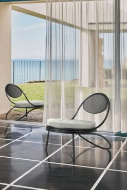 GUBI Copacabana fåtölj, svart - Limonta Lorkey 41