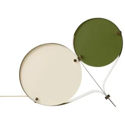 GUBI Coppia bordslampa, stål, elfenben - oliv