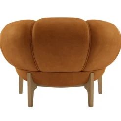 GUBI Croissant loungefåtölj, oljad ek - Chamois Cuoio 1708