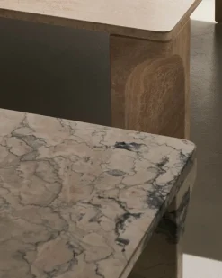 GUBI Doric soffbord, 140 x 80 cm, elektriskt grå kalksten