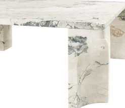 GUBI Doric soffbord, 80 x 80 cm, elektriskt grå kalksten