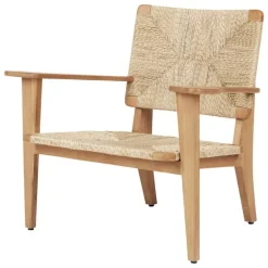 GUBI F-Chair Outdoor lounge stol, naturlig - teak
