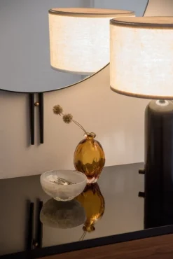 GUBI Gravity bordslampa, liten, svart stål