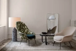 GUBI Gravity bordslampa, stor, grå marmor - kanvas