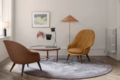 GUBI Gravity bordslampa, stor, grå marmor - kanvas