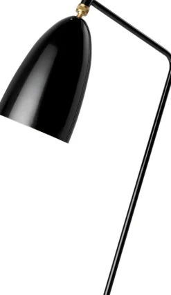 GUBI Gräshoppa golvlampa, svart, glansig