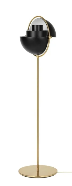 GUBI Multi-Lite golvlampa, mässing - svart