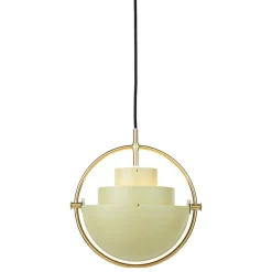 GUBI Multi-Lite pendellampa, liten, mässing - desert sage