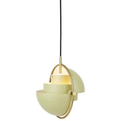 GUBI Multi-Lite pendellampa, liten, mässing - desert sage
