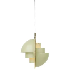 GUBI Multi-Lite pendellampa, liten, mässing - desert sage