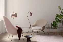 GUBI Multi-Lite pendellampa, mässing - matt rosenröd