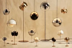 GUBI Multi-Lite pendellampa, liten, mässing - glänsande mässing