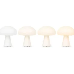 GUBI Obello bärbar bordslampa, frostat glas