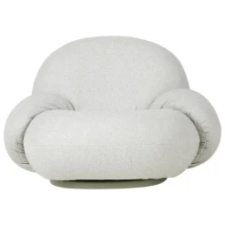 GUBI Pacha Outdoor loungefåtölj med armstöd, svängbar bas, Libera 003