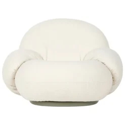 GUBI Pacha Outdoor loungefåtölj med armstöd, svängbar bas, Lorkey 40