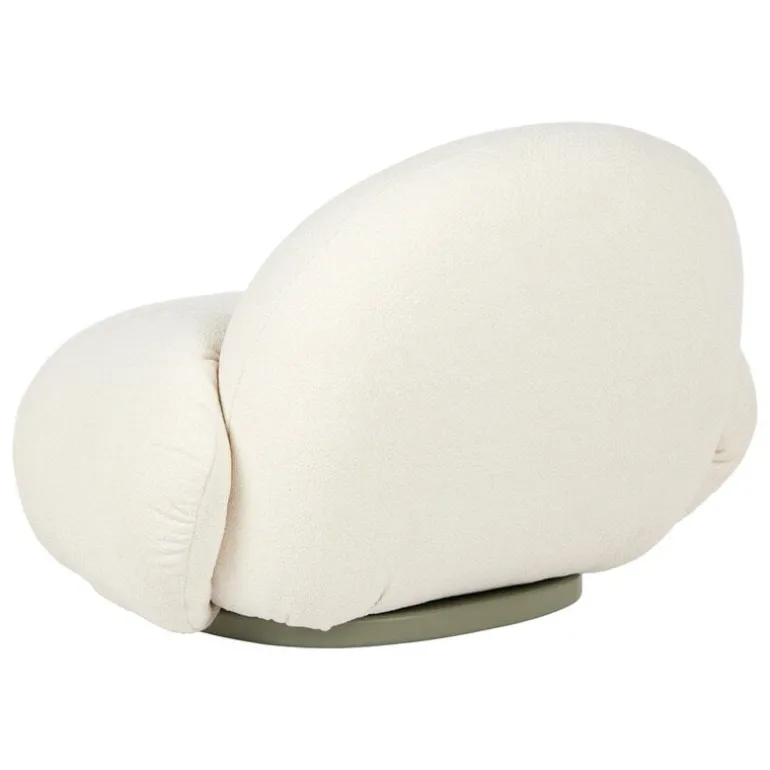 GUBI Pacha Outdoor loungefåtölj med armstöd, svängbar bas, Lorkey 40