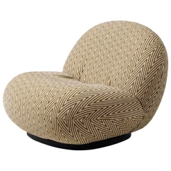 GUBI Pacha Outdoor loungefåtölj, svängbar bas, Chevron FR 022