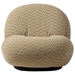 GUBI Pacha Outdoor loungefåtölj, svängbar bas, Chevron FR 022