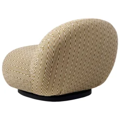 GUBI Pacha Outdoor loungefåtölj, svängbar bas, Chevron FR 022