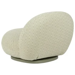 GUBI Pacha Outdoor loungefåtölj, svängbar bas, Chevron FR 008