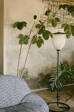 GUBI Satellite Outdoor golvlampa, svart - gräddvit