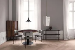 GUBI Semi pendellampa, 47 cm, matt svart