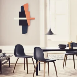 GUBI Semi pendellampa, 47 cm, matt vit