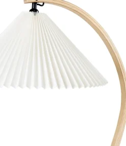 GUBI Timberline golvlampa, ek - björk - vit canvas