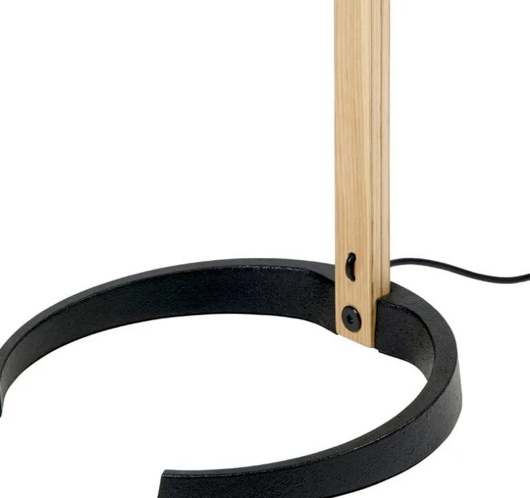 GUBI Timberline golvlampa, ek - björk - vit canvas