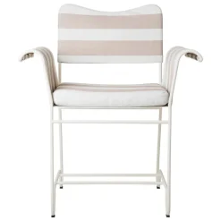 GUBI Tropique stol, klassiskt vit - Leslie Stripe 40