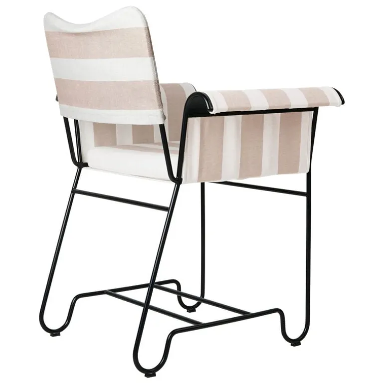 GUBI Tropique stol, klassiskt svart - Leslie Stripe 40