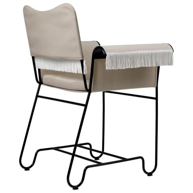 GUBI Tropique stol med fransar, svart - Limonta 12